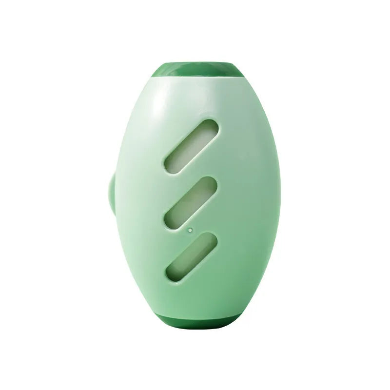 Green and white washable reusable gel lint roller ball for pet hair removal from fabrics