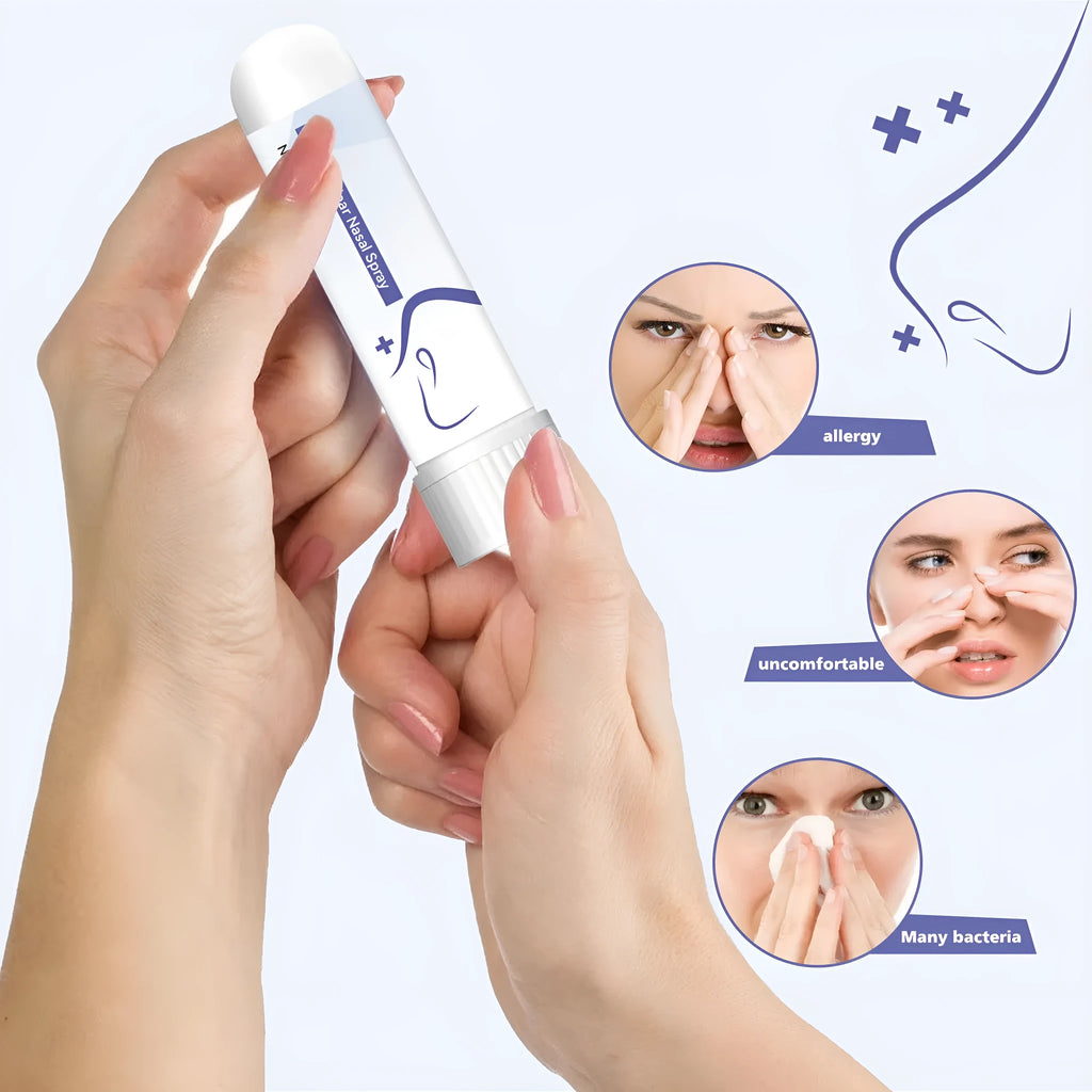 Manual nasal drainage plunger with flexible silicone tip for sinus relief