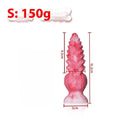 Pink platinum silicone women's masturbation device shaped like a penis