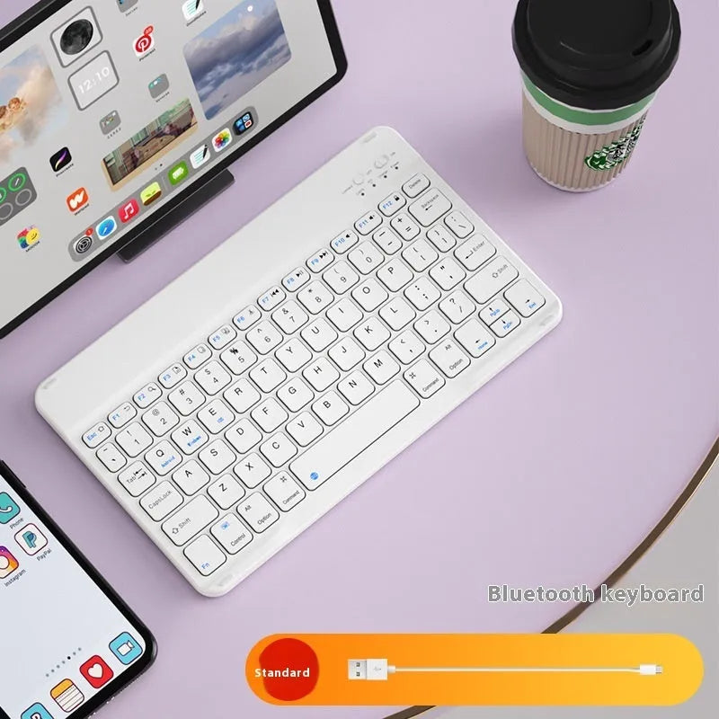 Bluetooth wireless keyboard with rechargeable battery in multiple colour options
