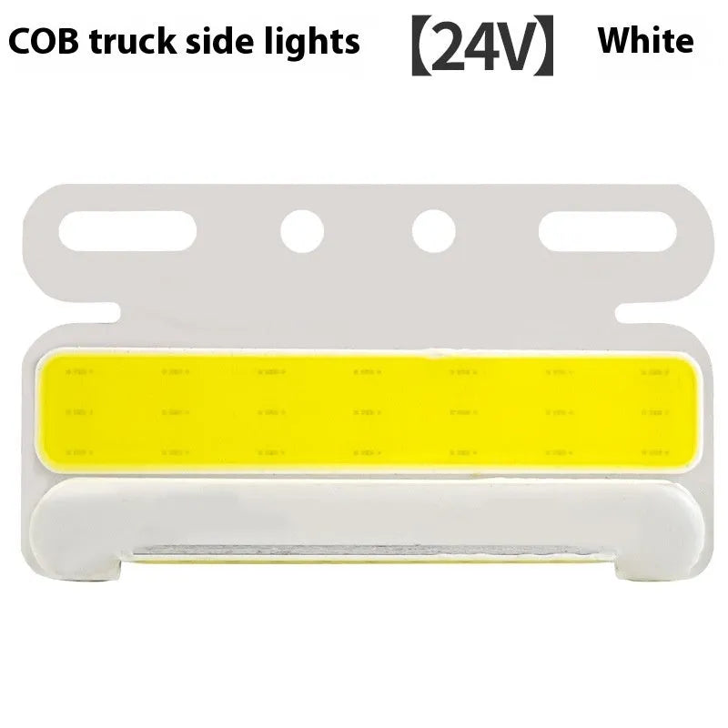 Waterproof COB LED truck side light for 12V and 24V commercial vehicles in aluminium alloy housing