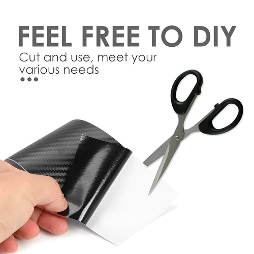 Matte carbon fibre pattern car door sill protectors in roll format with width options