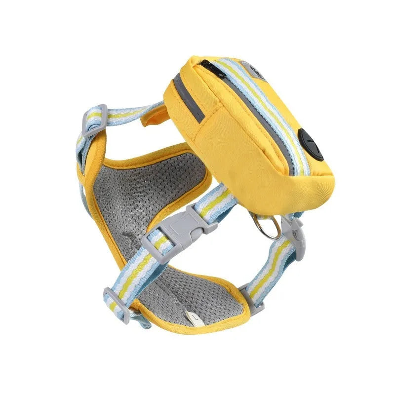 Explosion-proof anti-strangulation pet harness in Oxford cloth with a 1.5 metre rope.