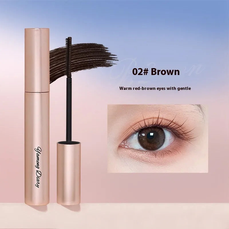Waterproof mascara product for long curling and setting in black and brown colour options