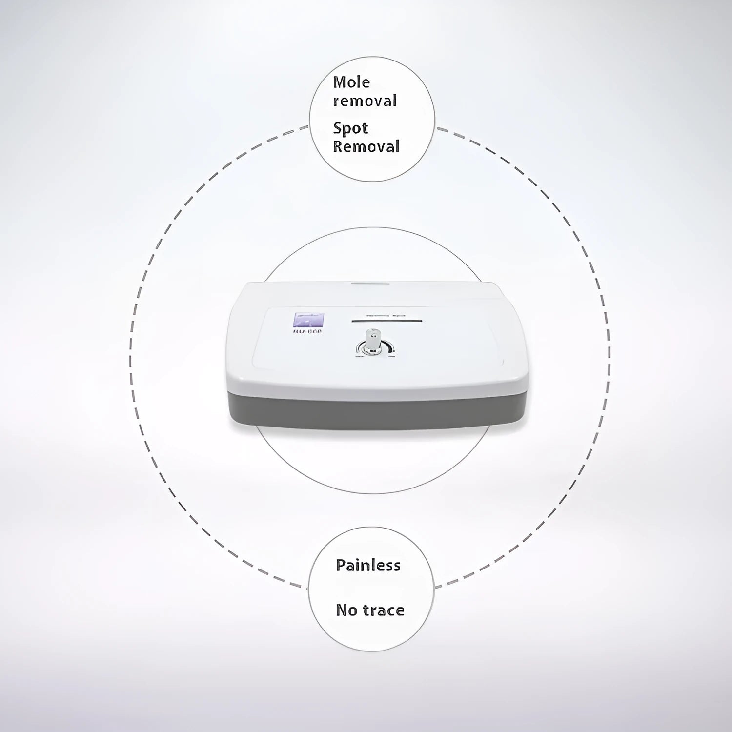 White professional spot removal pen beauty instrument for salon mole removal treatments.