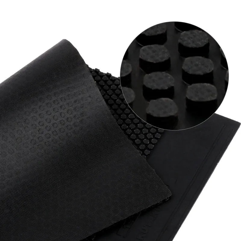 Flat uncut sheet of black table tennis rubber for small pimple racket replacement