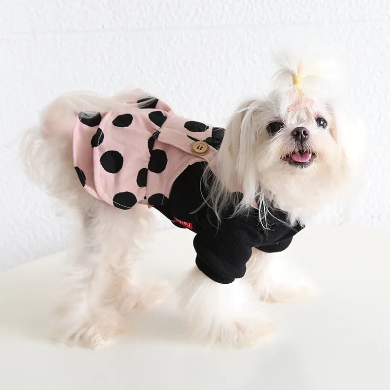 Adjustable lapel strap dog clothing in four-legged and skirt styles, sizes XS to XL