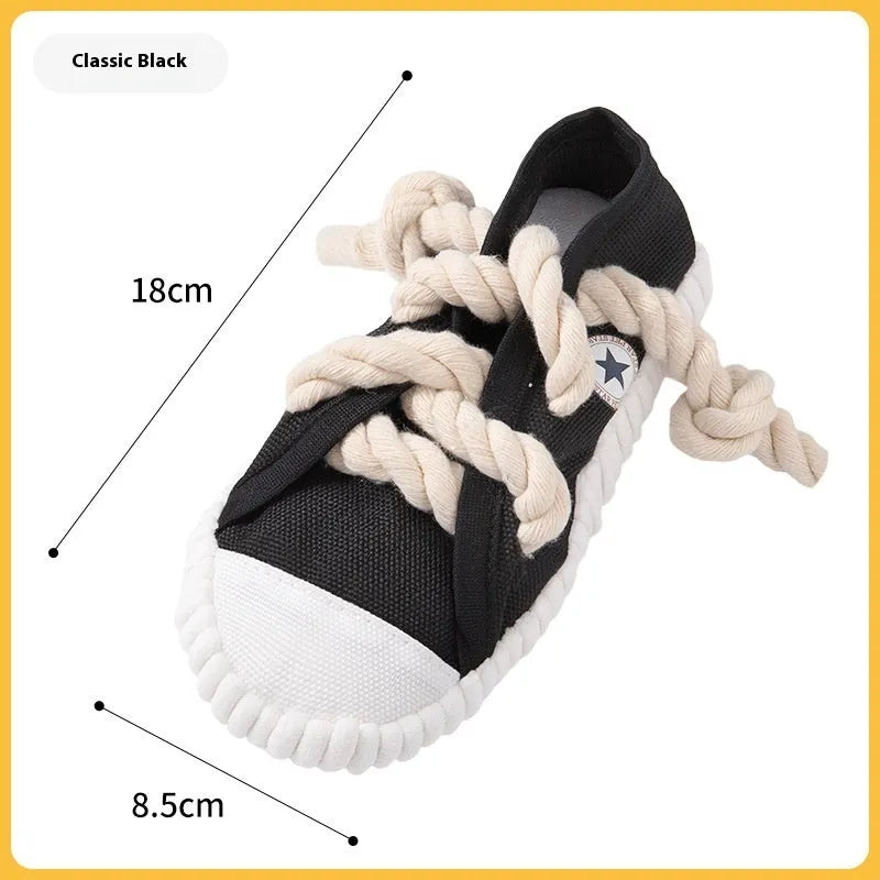Dog sound slippers toy in plastic with self-hi feature for chewing and bending actions