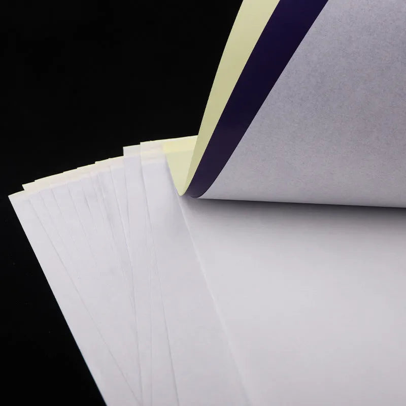 A4 tattoo transfer paper quadruple copy with clear lines for transfer paste gel application