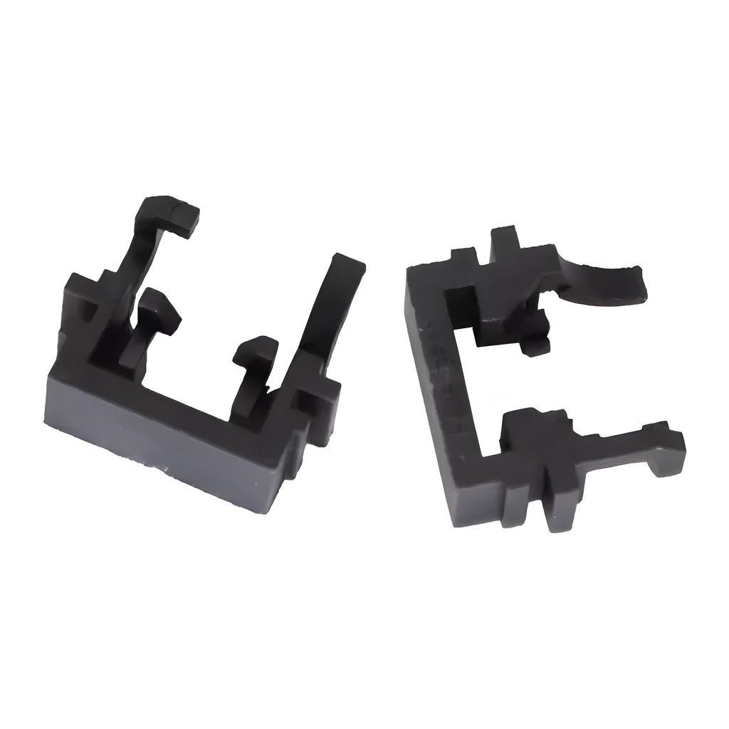 Black plastic LED headlight conversion adapter for Ford Focus Mondeo Fiesta vehicles