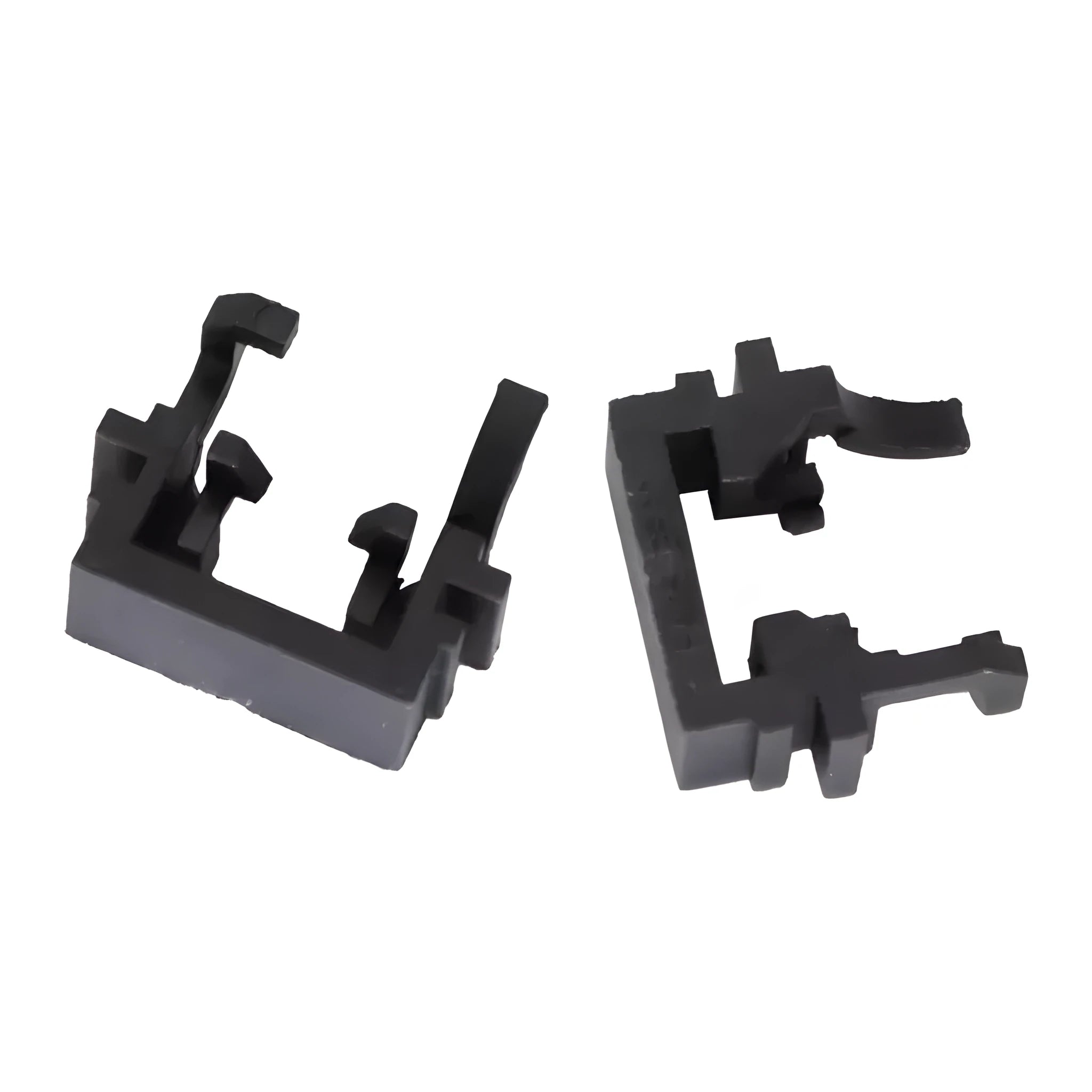 Black plastic LED headlight conversion adapter for Ford Focus Mondeo Fiesta vehicles