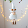 White and pink cloth Christmas girl angel skirt felt pendant decoration with modern simplicity design