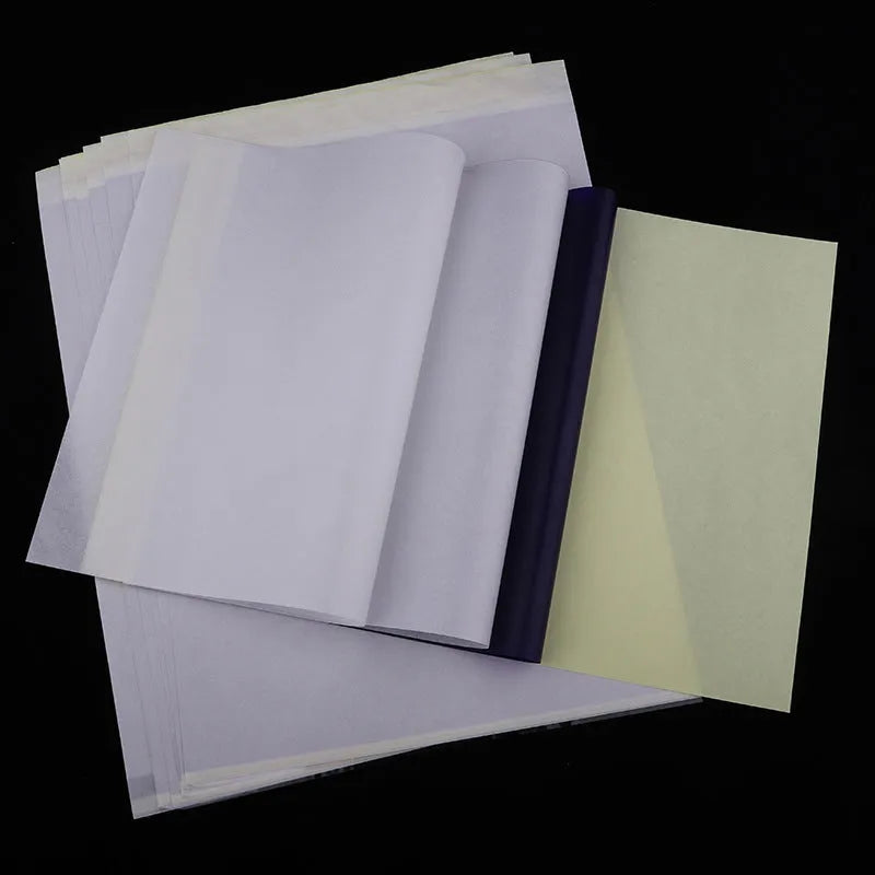 A4 tattoo transfer paper quadruple copy with clear lines for transfer paste gel application