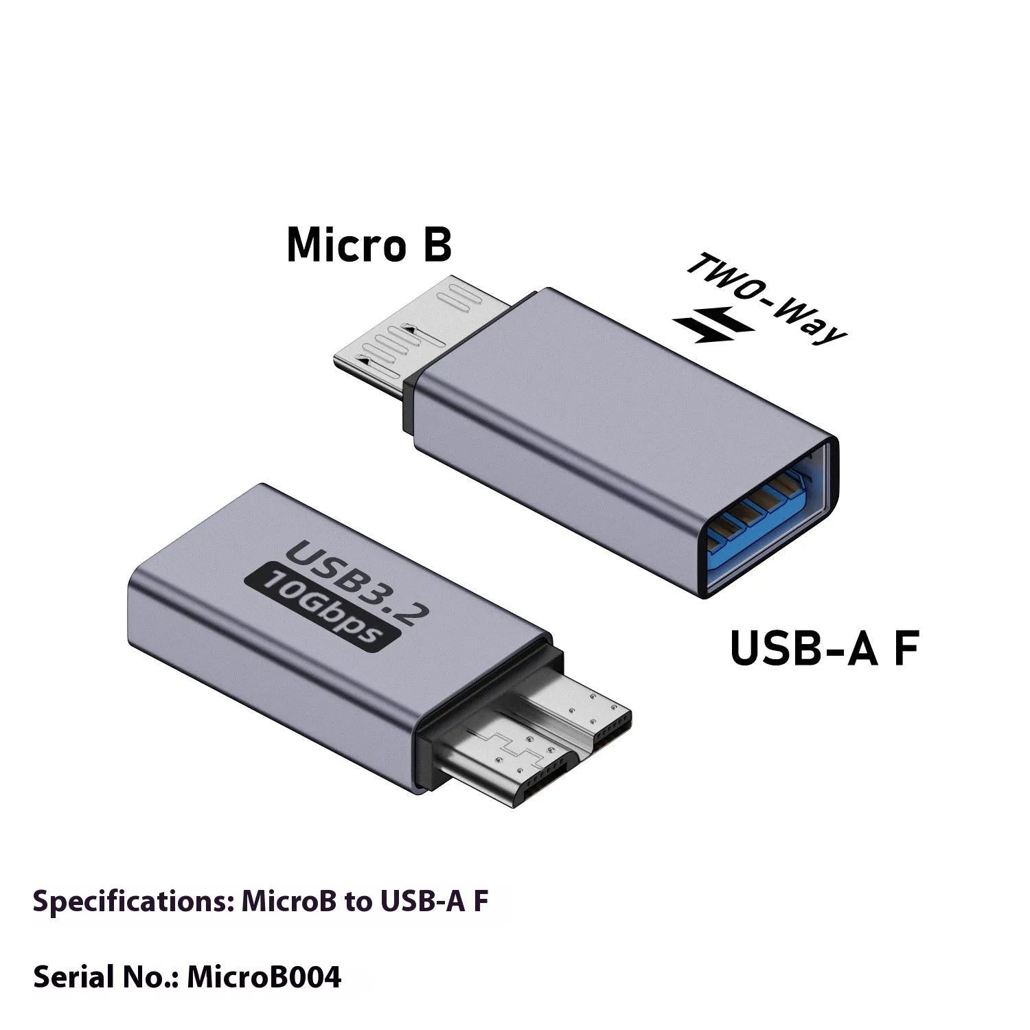 USB AM to Micro-B adapter cable with computer adapter for Micro 001-004 interface devices