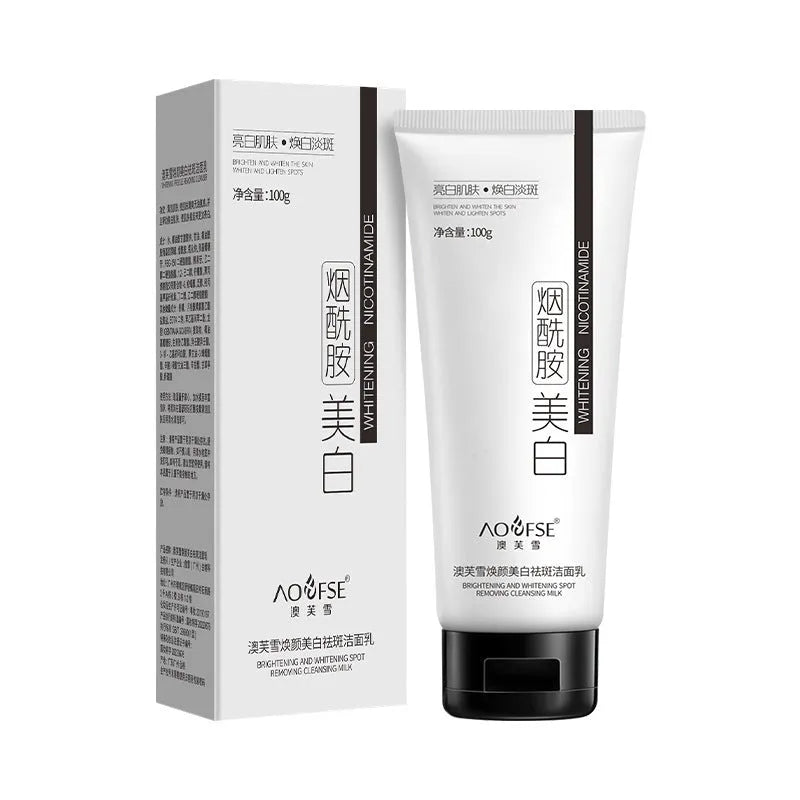100ml white cream facial cleanser for whitening, freckle removal and pore cleansing