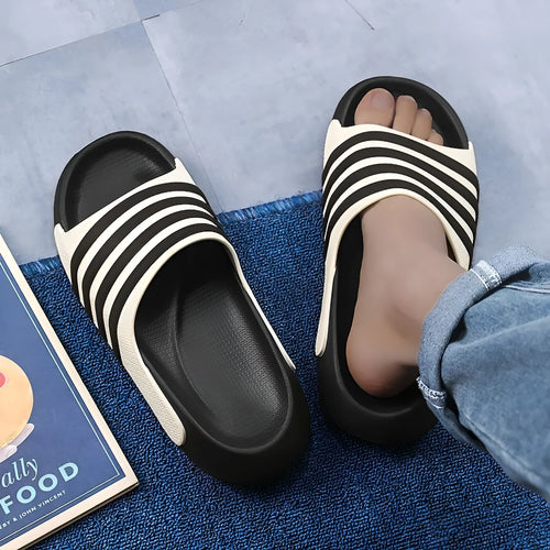 Casual unisex PVC slippers with EVA sole in leisure sports style available in multiple colours