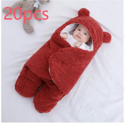 Baby quilted sleeping bag wrapper in cotton blend fabric with quilted pattern