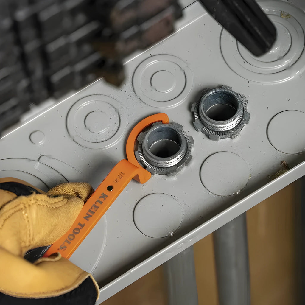 Three magnetic suction wrenches in orange, grey, and black colours showing size differences