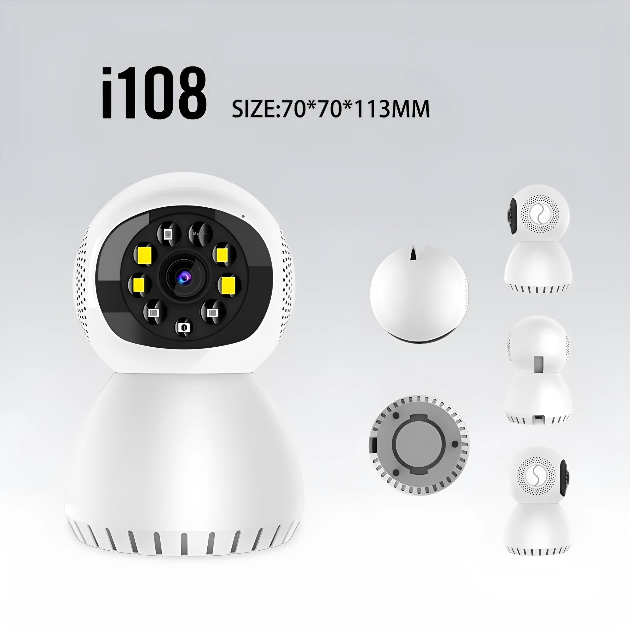 Dual-frequency wireless home security camera with 1080p HD resolution and mounting bracket