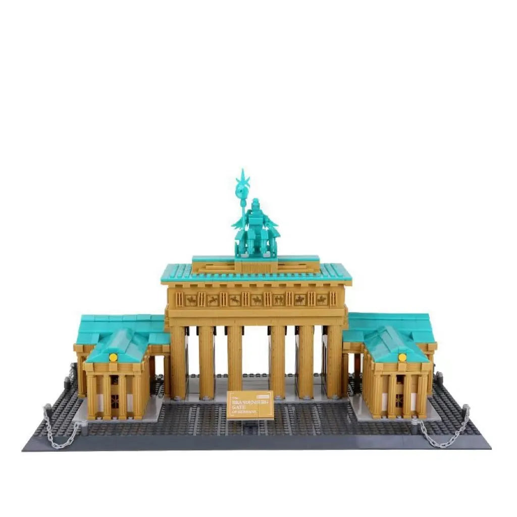 Wange ABS plastic small particle building blocks set with international architecture models