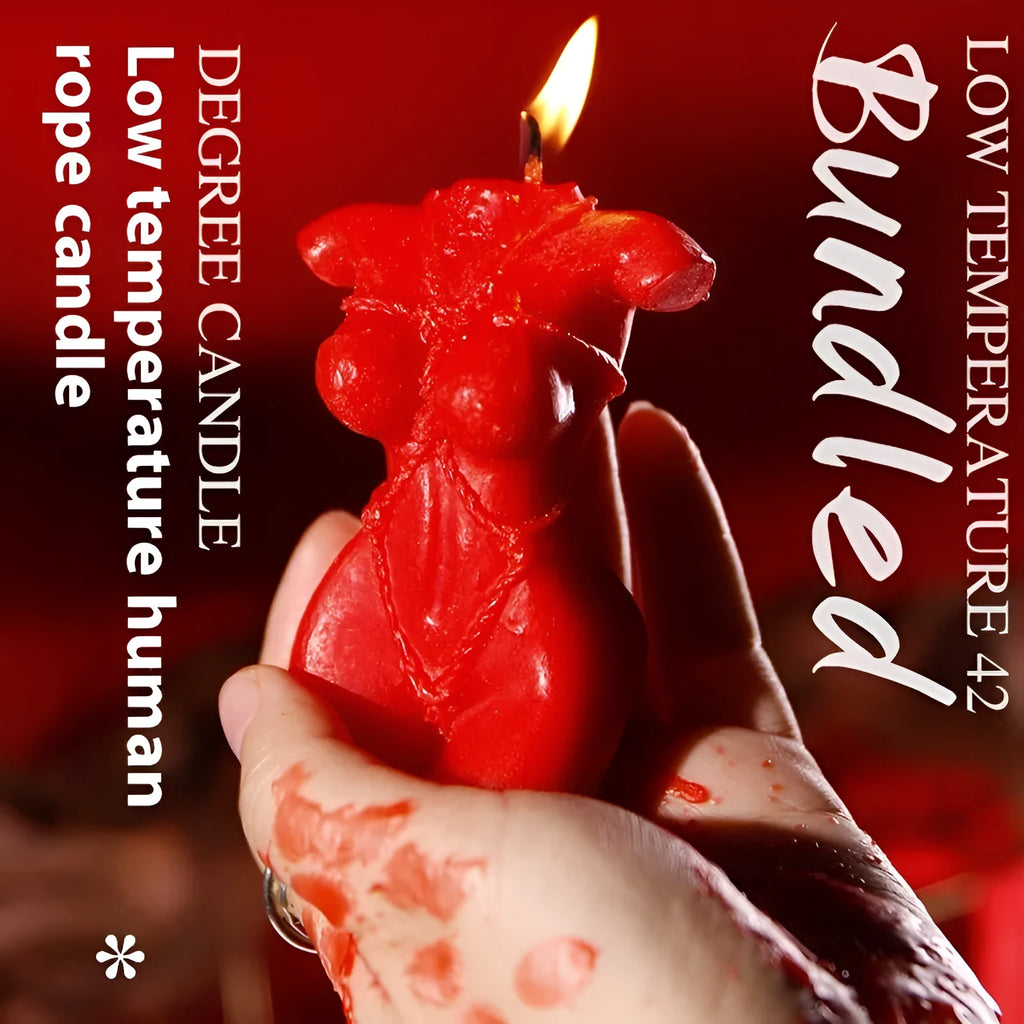 Low temperature soy wax sensual candle in rose red, spring pink, and lilac purple colours for body massage