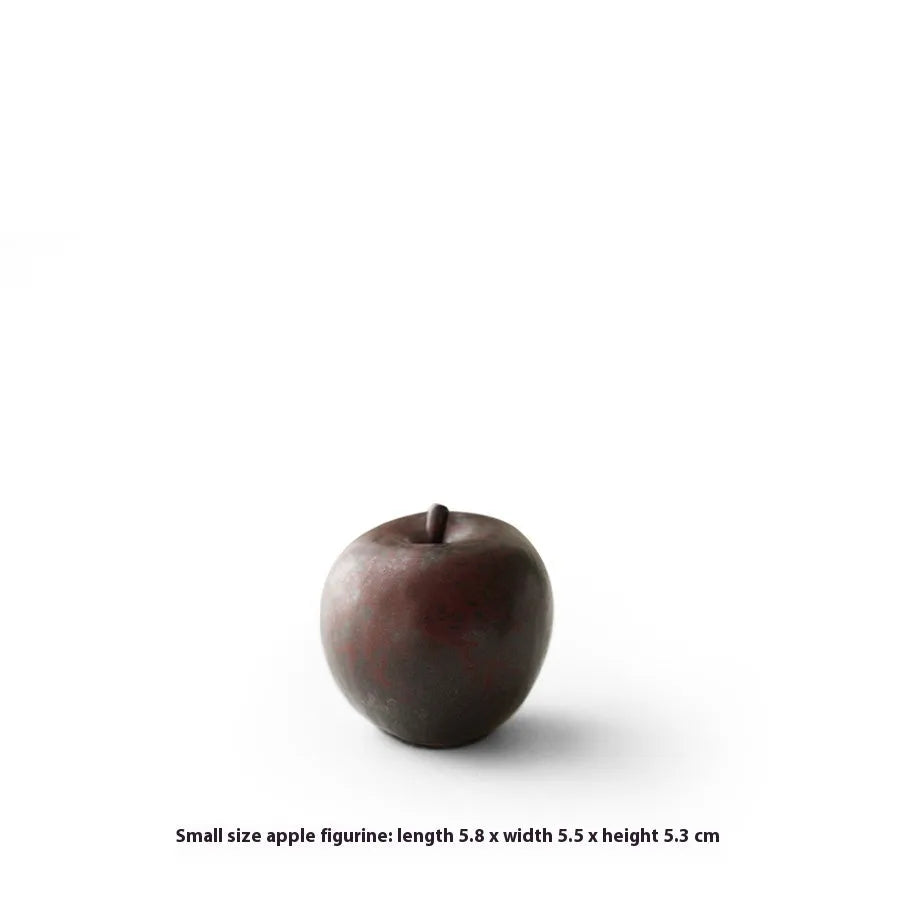 Ceramic retro Chinese style simulation apple ornament for desk decoration