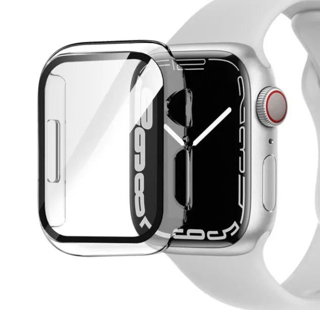 PC tempered film protective case for Apple Watch in multiple colours and sizes.