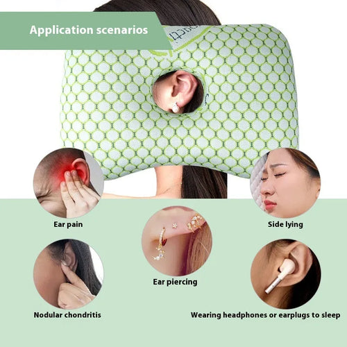 Beauty salon single hole ear pillow with detachable cover in new Chinese style