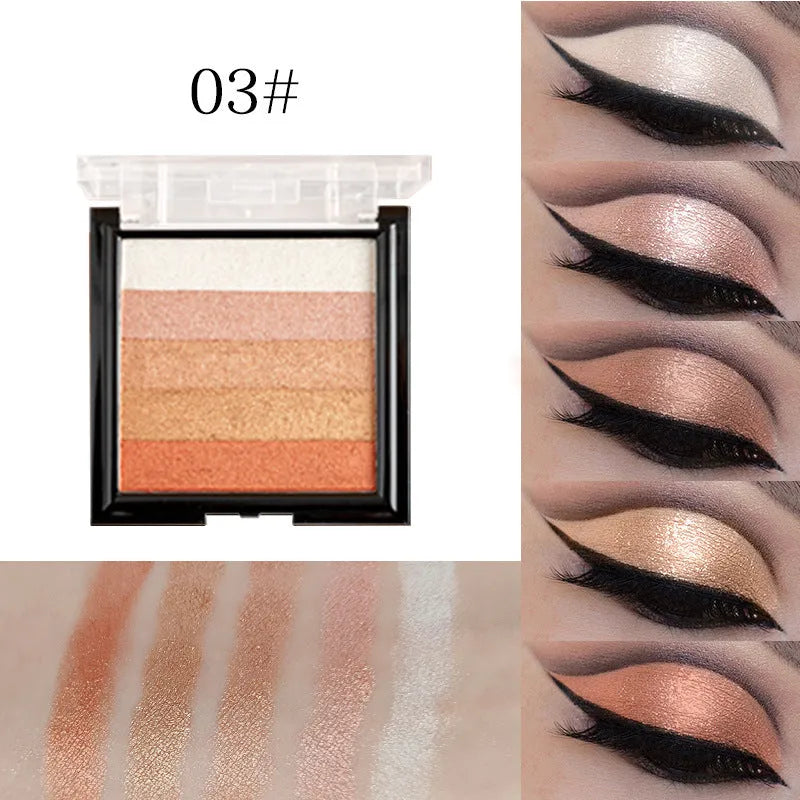 Highlight eye shadow palette for contouring with six style options and 12g net content