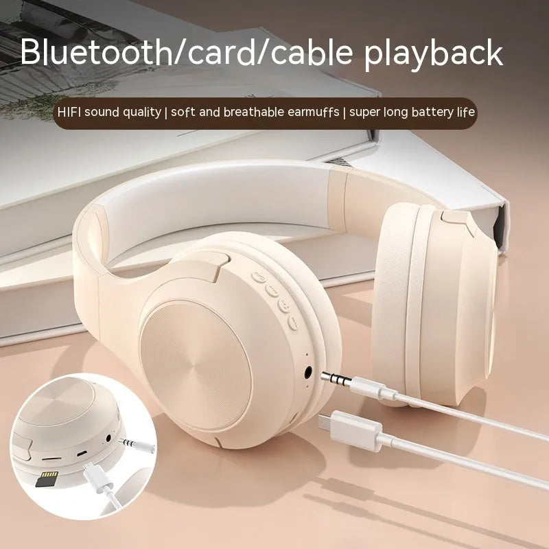 Wireless Bluetooth headset with charging case in chalk black, ivory white or youth green colour options