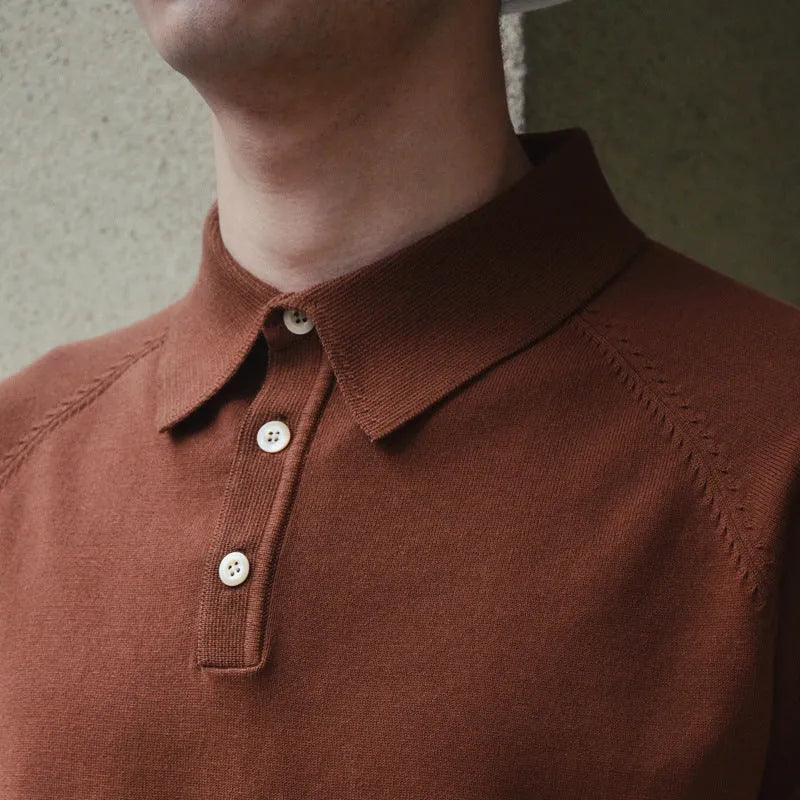 Retro slim fit cotton short-sleeved T-shirt shown in a solid colour.
