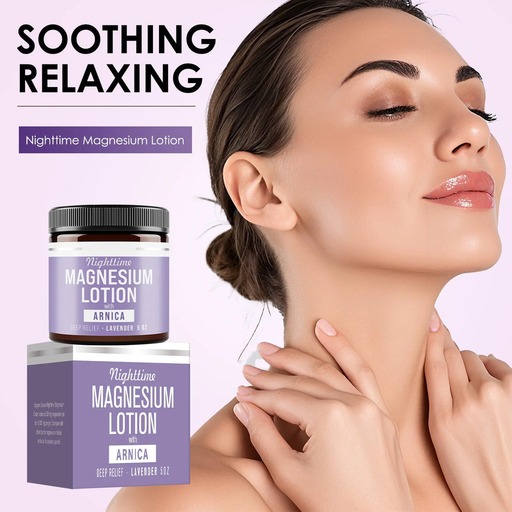 Jar of Magnesium Body Butter Cream, 150ml volume, with label showing ingredients.