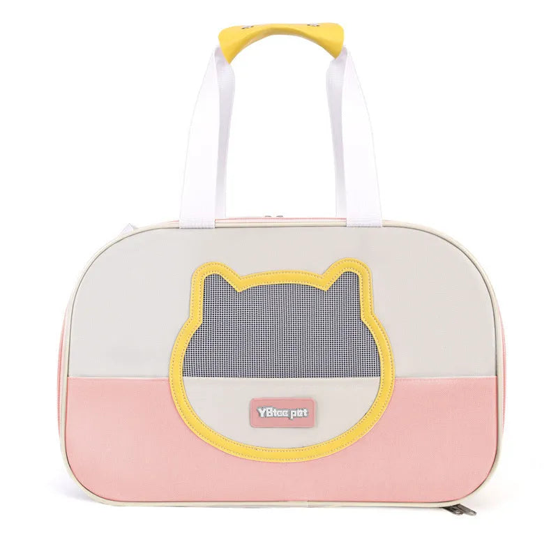 Foldable cat backpack carrier in Oxford cloth with breathable design and 15 Jin capacity