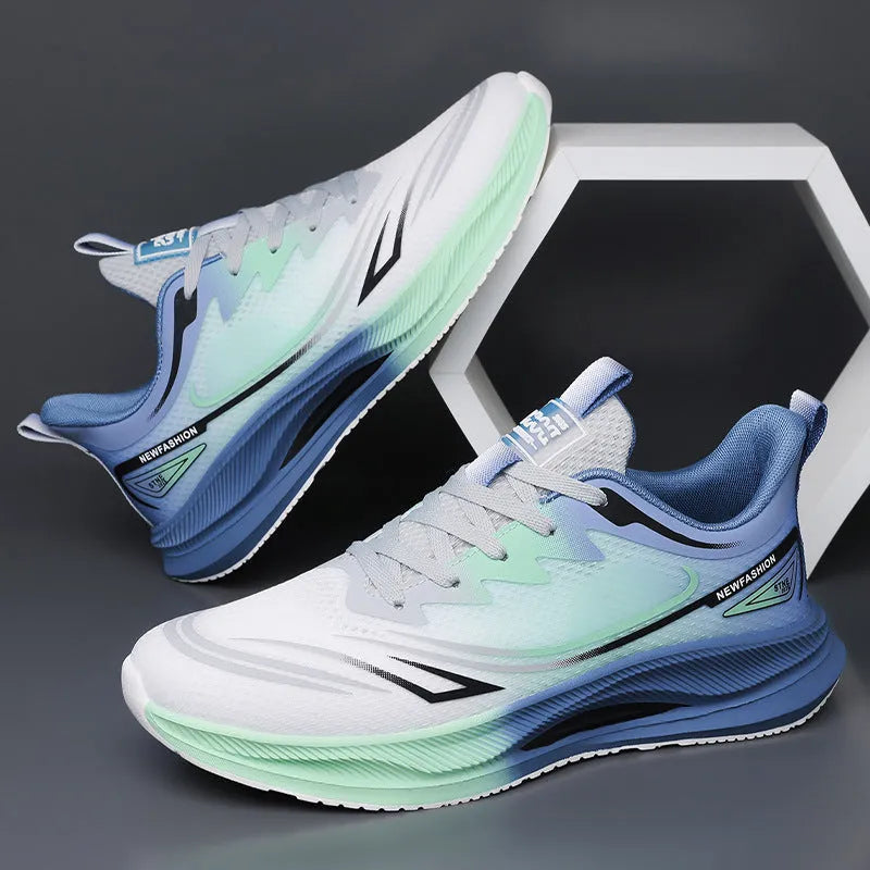 Men's lightweight casual shoes with mesh upper and rubber sole in multiple colours