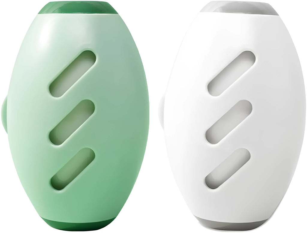Green and white washable reusable gel lint roller ball for pet hair removal from fabrics
