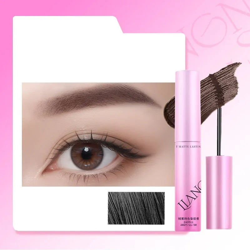 Velvet finish eyebrow cream pot in 4.5g size with four natural shade options