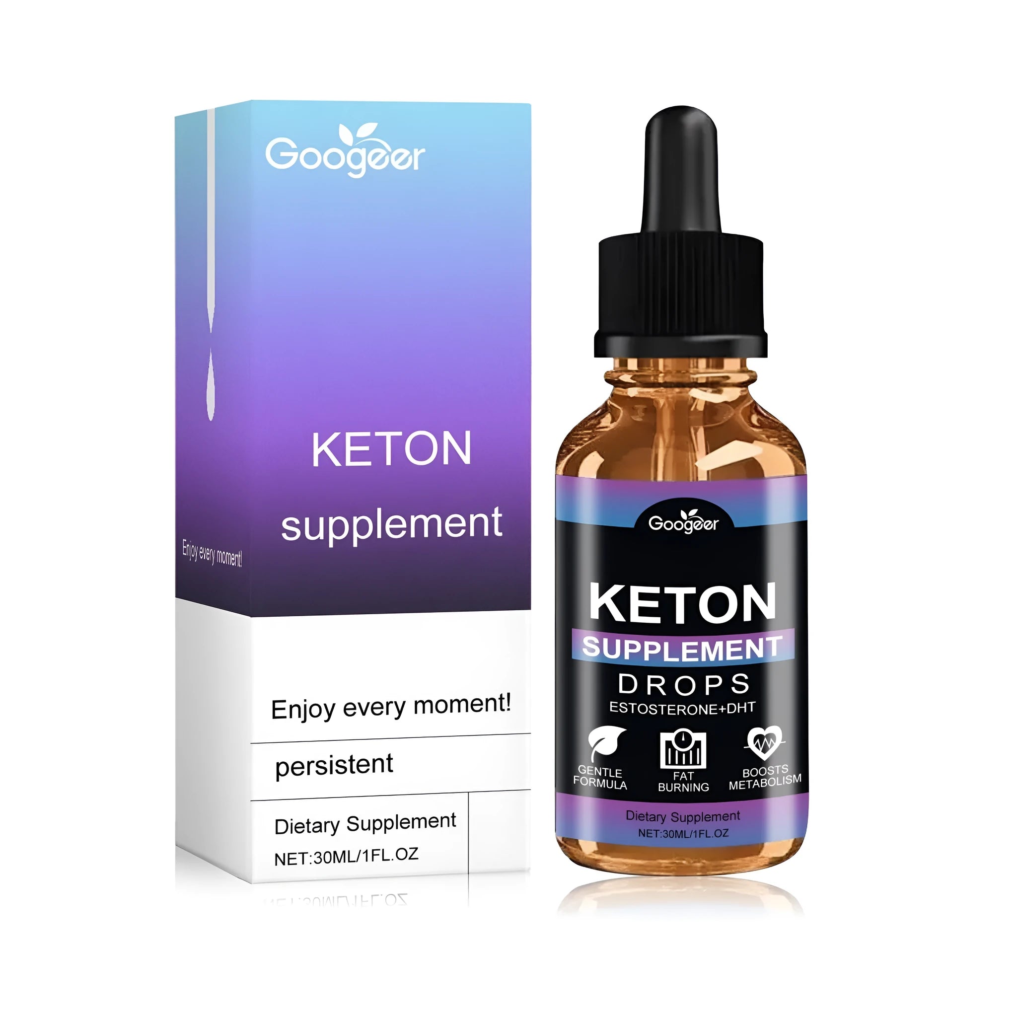 30ml dropper bottle of Vitex negundo and coconut oil facial supplement serum