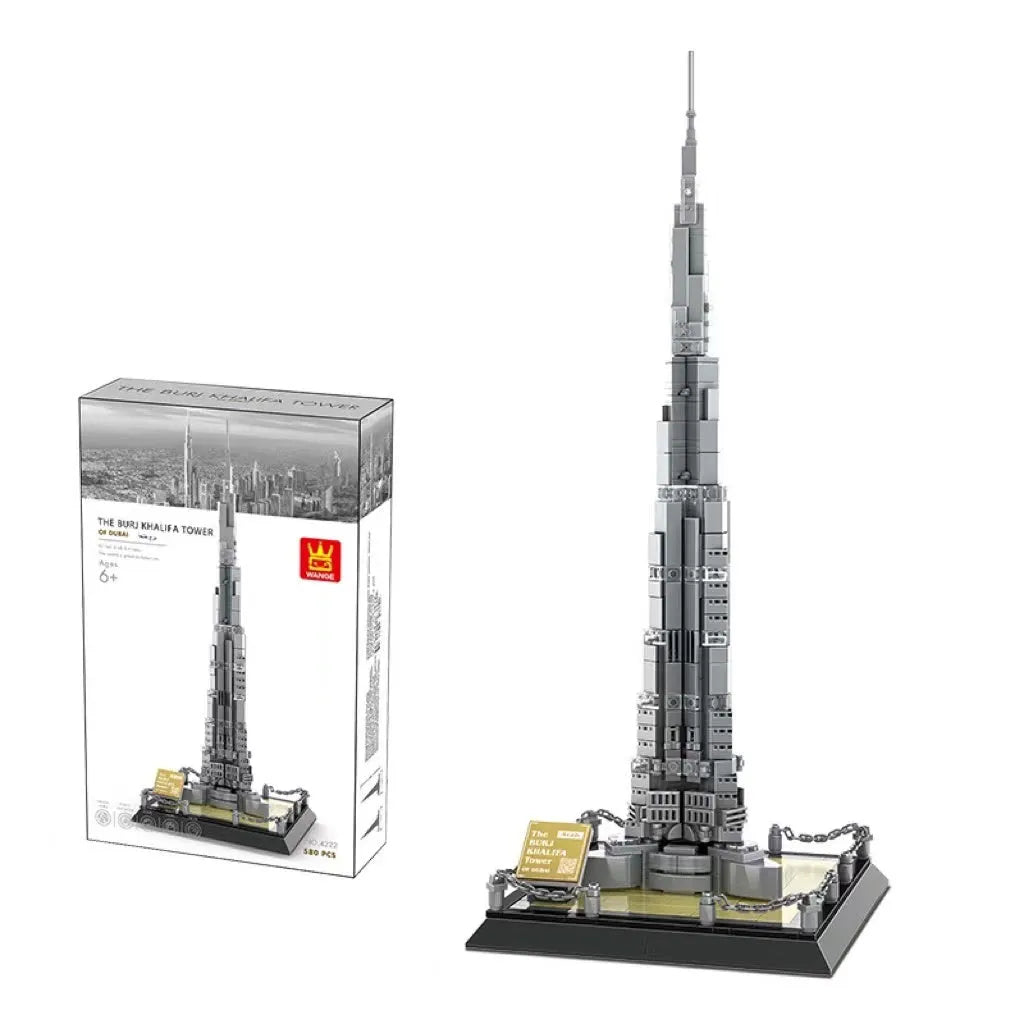 Wange ABS plastic small particle building blocks set with international architecture models