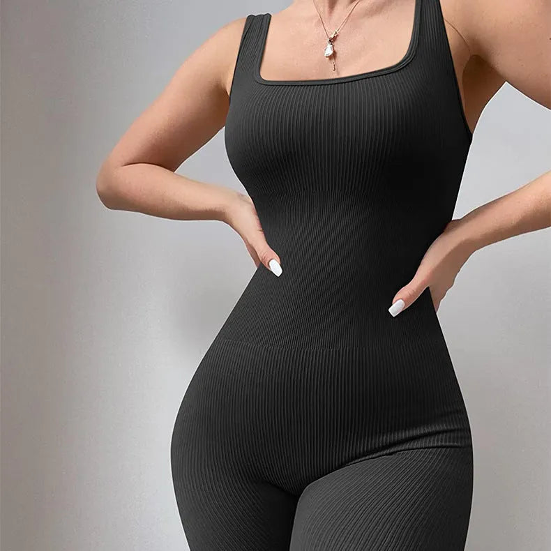 Women's suspender tank top tights with waist tie in spandex fabric, available in multiple colours