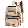 Blue double-layer insulated picnic backpack with shoulder straps and large main compartment.