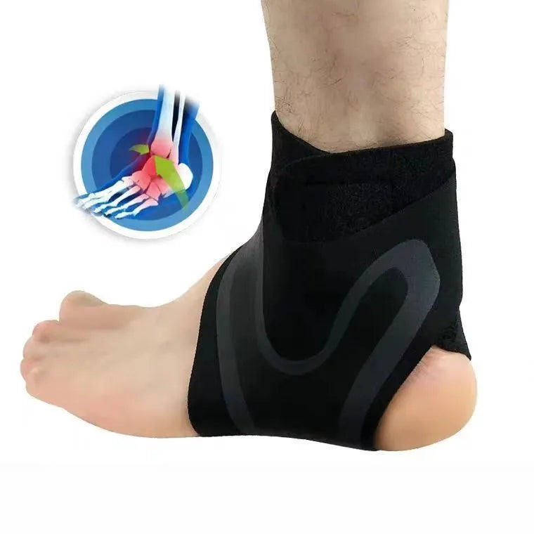 Right foot and left foot specific ankle support for sports protection and sprain recovery