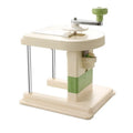 Beige stainless steel vegetable slicer chopper with multifunctional blades for kitchen use