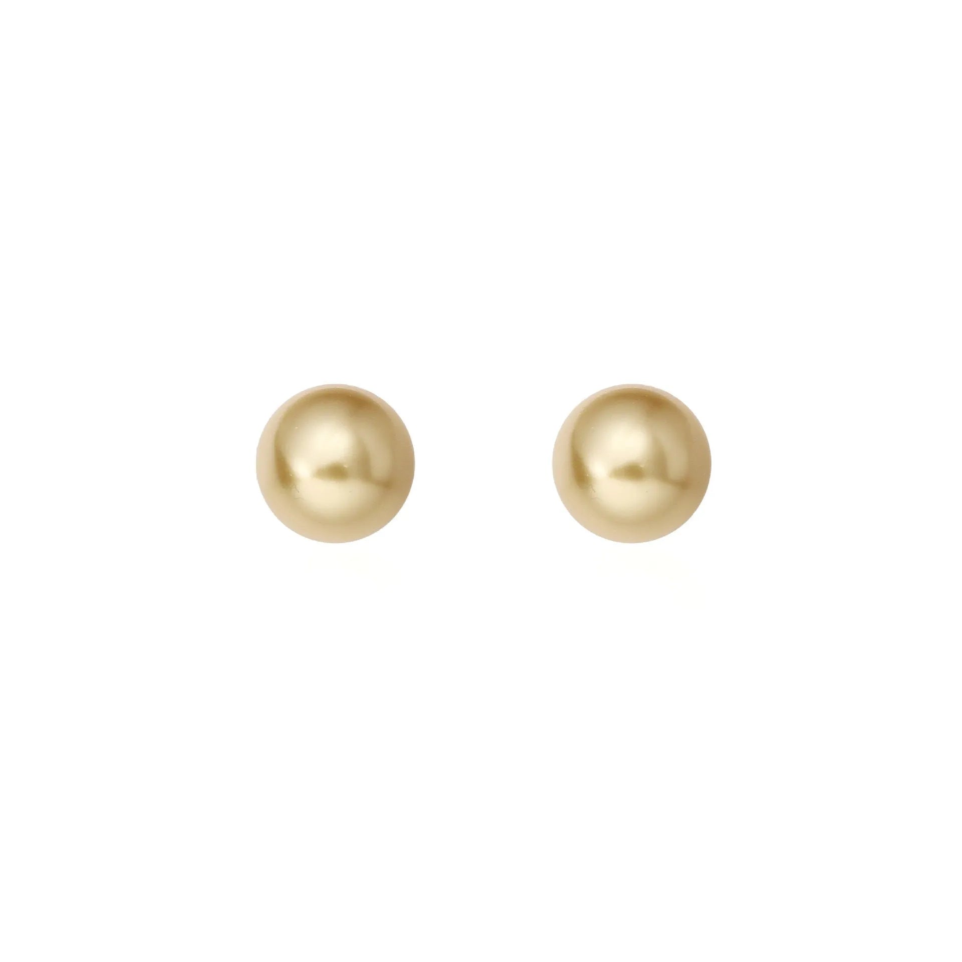 A pair of large geometric pearl stud earrings for women in silver, showing an eight-point star design detail.