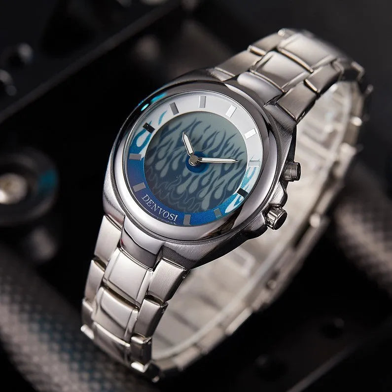 Millennium vintage Y2K digital men's watch with dual display on a metal alloy strap.