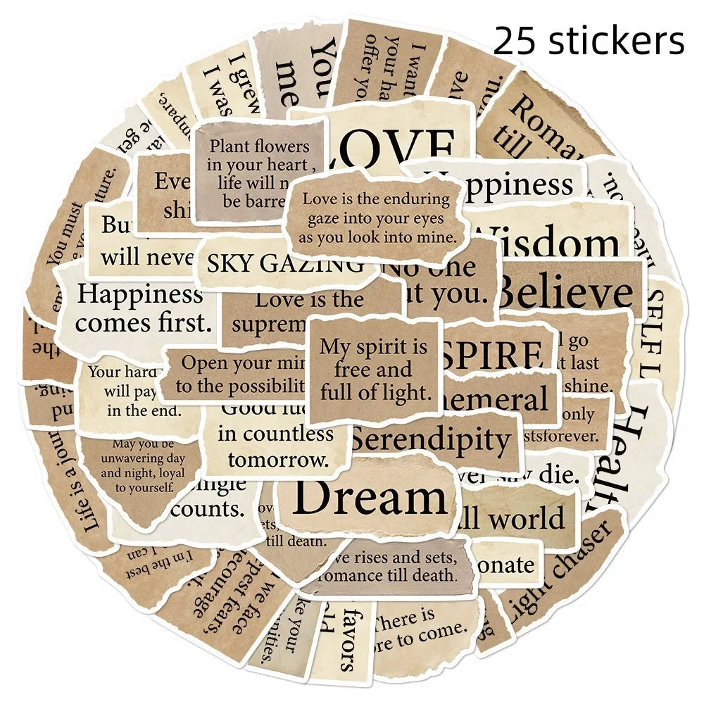 Tear English design decorative PVC stickers for laptops with waterproof repositionable adhesive