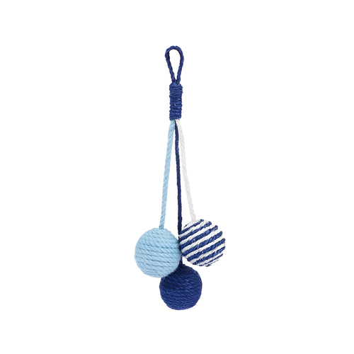 Interactive cat teaser stick toy set with fishing rod handle and four different toy attachments including catnip balls