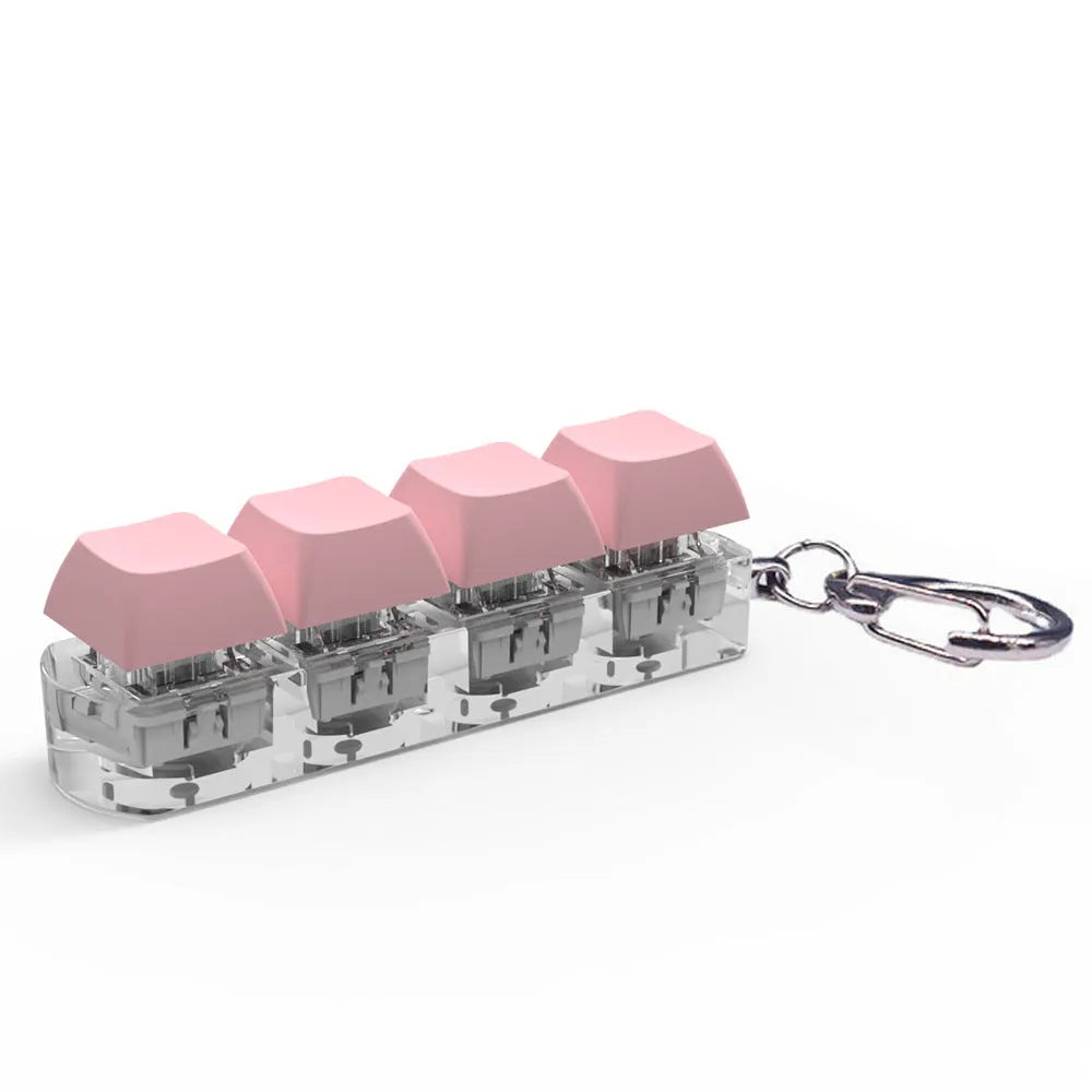 4-key mechanical keyboard switch tester with transparent bottom shell and 2.5m cable