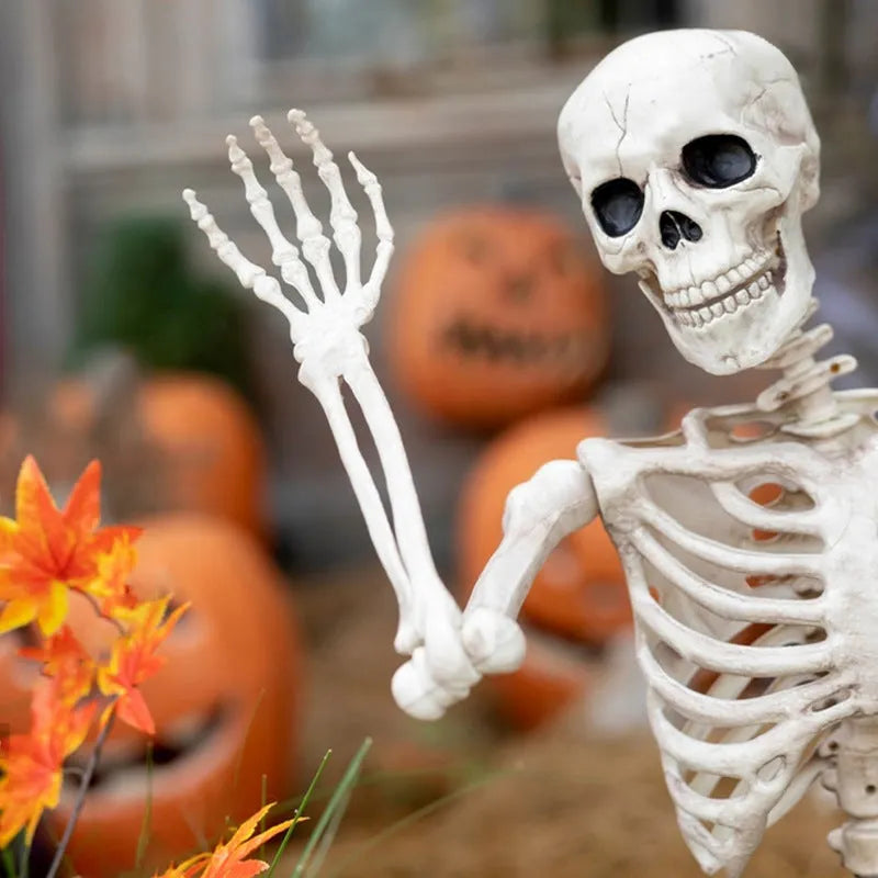 90cm tall plastic skeleton Halloween decoration with movable joints