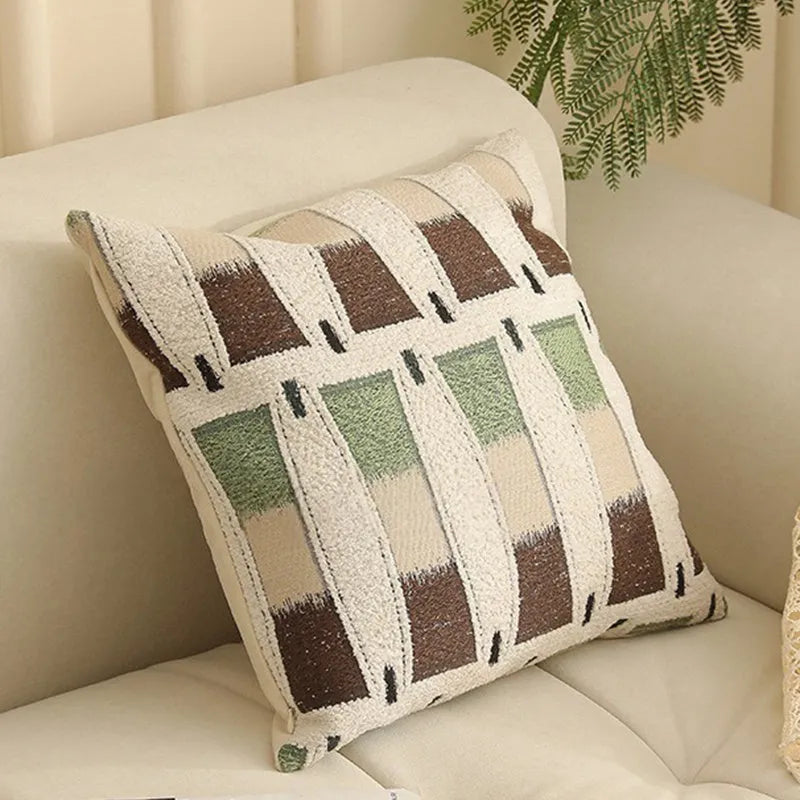 Square jacquard floral cushion cover in a choice of eight colours, measuring 45x45 cm.