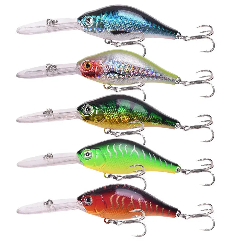 Floating Rock Little Fat Man deep diving fishing lure with long tongue board design in multiple colours